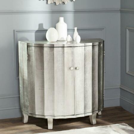 SAFAVIEH Rutherford Demilune Cabinet, Silver AMH1516A